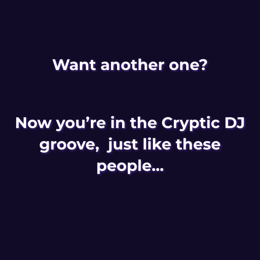Cryptic DJ carousel slide 7